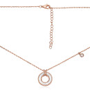 Серебряное позолоченное колье с перламутром и фианитом (HJN-867-ROSE-K/17/4510)