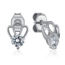 Срібні сережки-пусети з фіанітом (SE01467-E/12/1)