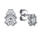 Срібні сережки-пусети з фіанітом (SE00270-E/12/1)