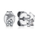 Срібні сережки-пусети з фіанітом (EA55947-E/12/1)
