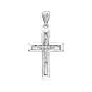 Срібний хрестик з фіанітами DSZ003-P/12/1