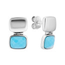 Срібні сережки з фіанітами (E37893)