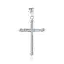 Срібний хрестик з фіанітами  G00026-P/12/1
