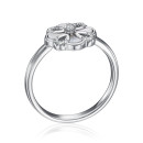 Срібна каблучка з фіанітами та перламутром HJR-2157-S-R/12/1090