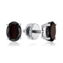 Срібні сережки з гранатом KRS 675-GR-E/12/5069