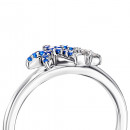 Подвійна срібна каблучка з фіанітами (ML14079A-R/12/1549)