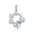 Срібна підвіска з перлами (MP14356A-P/12/2675)