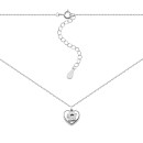 Срібне кольє Лапка з фіанітами та перламутром (N001305-1)