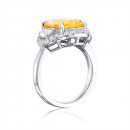 Срібна каблучка з кварцом та фіанітами (OL02701E-R/12/3115)