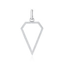Срібна підвіска з фіанітами (OP03027A-P/12/1)