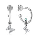 Срібні пусети Метелики з фіанітами ORT_9096-E/12/1511