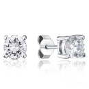 Срібні сережки-пусети з фіанітом (SE01404-E/12/1)