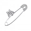 Срібна булавка Метелик (7178р-CZ) 