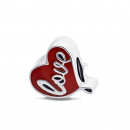 Срібна намистина шарм Серце - Love (84780э)