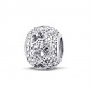 Срібна намистина шарм Сяючий метелик (39001)