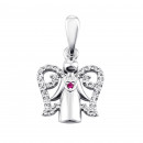 Срібна підвіска Янгол з фіанітами (84645рб)