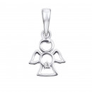 Срібна підвіска Янгол з фіанітом (84686б)
