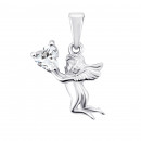 Срібна підвіска Янгол з фіанітом (ВС-089р)