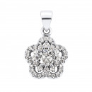 Срібна підвіска Квітка з фіанітами (1PE46408)