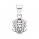 Срібна підвіска Квітка з фіанітами (1PE66496)