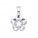 Срібна підвіска Квітка з фіанітами (1PE66654)