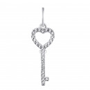 Срібна підвіска Ключик з фіанітами (930103б)