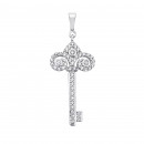 Срібна підвіска Ключик з фіанітами (ЛК-0280р)