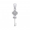 Срібна підвіска Ключик з фіанітами (TP0927)