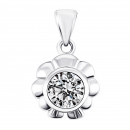 Срібна підвіска з фіанітом (1PE66783)