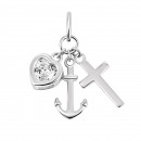 Срібна підвіска з фіанітом (ПК2Ф/1056)