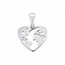 Срібна підвіска Серце (ПБ661(зв)с)