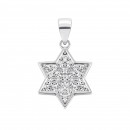 Срібна підвіска Зірка з фіанітами (7P18566)
