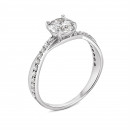 Срібна каблучка з фіанітами  (10324)