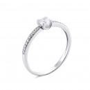 Срібна каблучка з фіанітами (1071/1р-CZ)