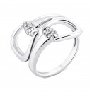 Срібна каблучка з фіанітами (1625/1р-CZ)