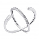 Срібна каблучка з фіанітами (R25538(wp))