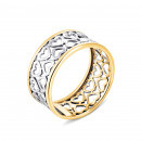 Срібна каблучка Серце з позолотою (1639/1р*)