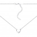 Срібне кольє Серце з фіанітом (86037б)