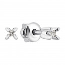 Срібні пусети з діамантами (2402/1р-BR)