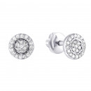 Срібні пусети з діамантами (2409/1р-BR)