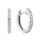 Срібні сережки-конго з фіанітами (2245/1р-CZ)
