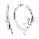 Срібні сережки-конго (СБ098(зв)с)