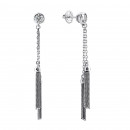 Срібні сережки-підвіски з фіанітами (500477/2-СПР)