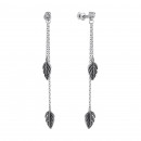 Срібні сережки-підвіски з фіанітами (82673б*)