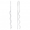 Срібні сережки-протяжки (продевки) (РР-010р)