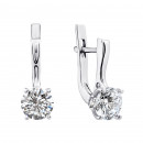 Срібні сережки з фіанітами (2560/9р-CZ)