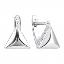 Срібні сережки з фіанітами (2E29788)