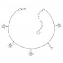 Срібний браслет на ногу (75203б-Н)