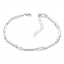 Срібний браслет з фіанітами (1008Б (б/з).Rh)