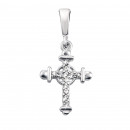 Срібний хрестик з фіанітами (ЛК-0154р)